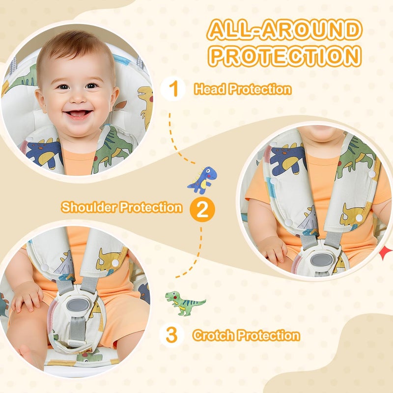 FEISIKE Toddler Swing Cushion - Baby Swing Outdoor Seat Insert Pad Compatible with Coconut Toddler Swing Egg Swing for Toddlers Ages 6-36 Months, Detachable and Washable(Swing Not Included) - Image 3